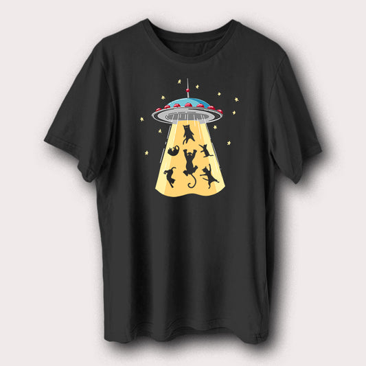 UFO Cats Aliens Funny Pet Animal Men's T-Shirt