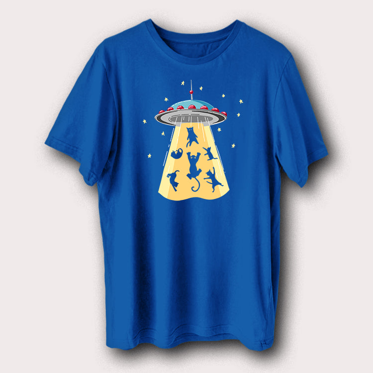 UFO Cats Aliens Funny Pet Animal Men's T-Shirt