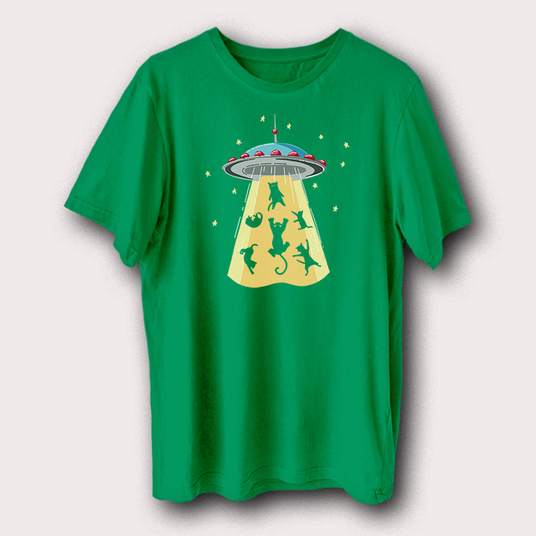 UFO Cats Aliens Funny Pet Animal Men's T-Shirt