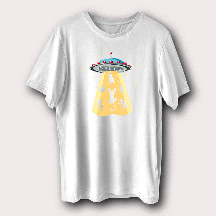 UFO Cats Aliens Funny Pet Animal Men's T-Shirt