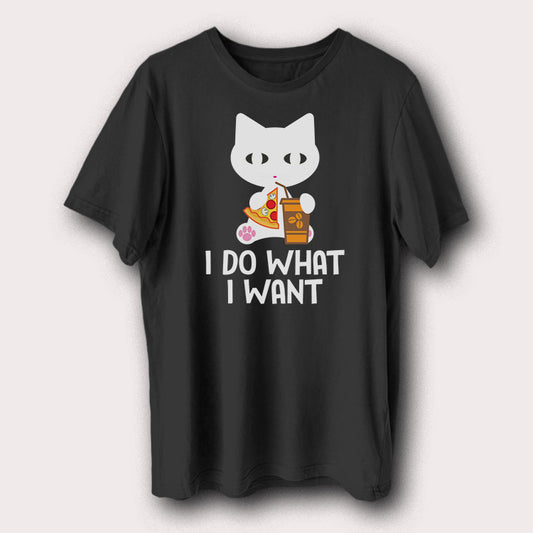 I Do What I Want Motivational Quote Pet Cat Men's T-Shirt