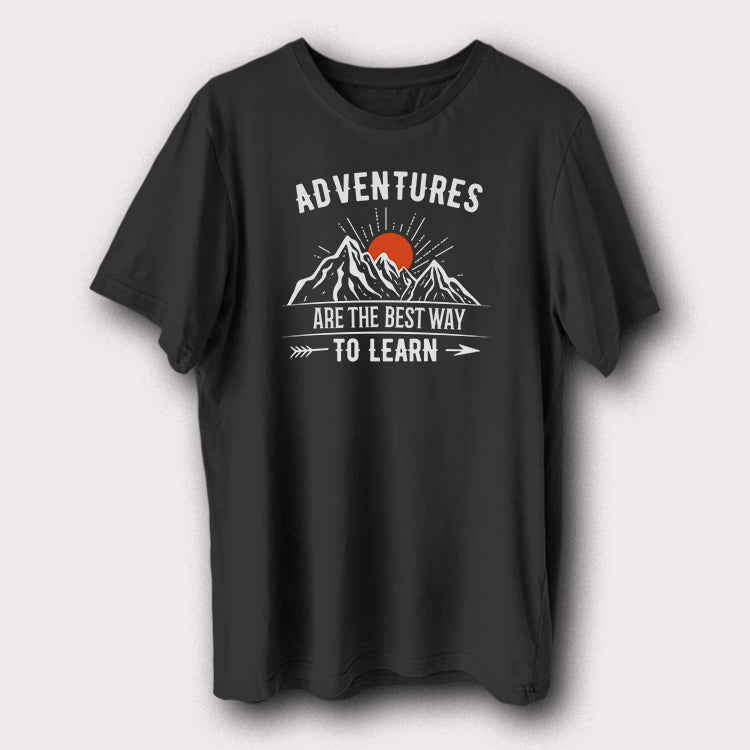 Adventure Are The Best Way To Learn Camping Outdoor Travel Men's T-Shirt
