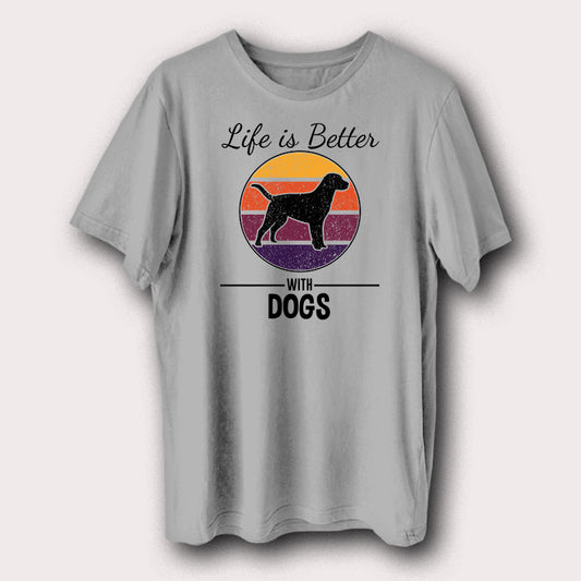 Life Is Better With Dogs Pet Animal Men's T-Shirt