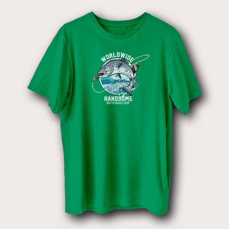 Worldwide Handsome Bait & Tackle Shop Fishing Men's T-Shirt
