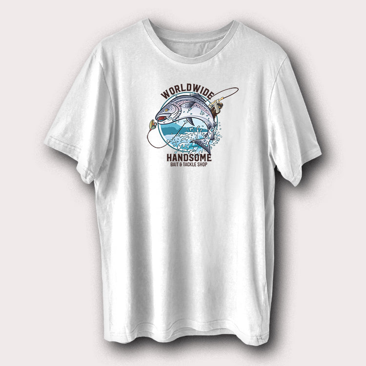 Worldwide Handsome Bait & Tackle Shop Fishing Men's T-Shirt