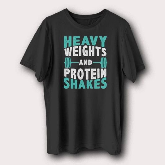 Heavy Weights And Protein Shakes Gym Bodybuilding Men's T-Shirt
