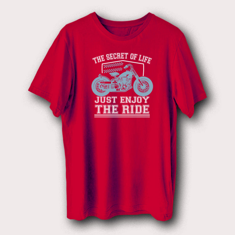 The Secret Of Life Just Enjoy The Ride Motorcycle Biker Men's T-Shirt