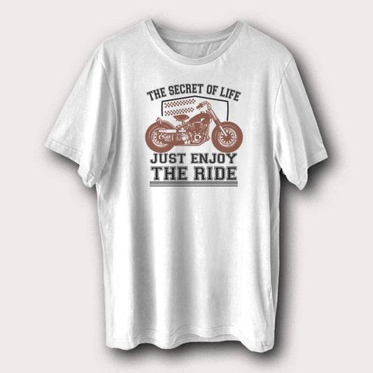 The Secret Of Life Just Enjoy The Ride Motorcycle Biker Men's T-Shirt