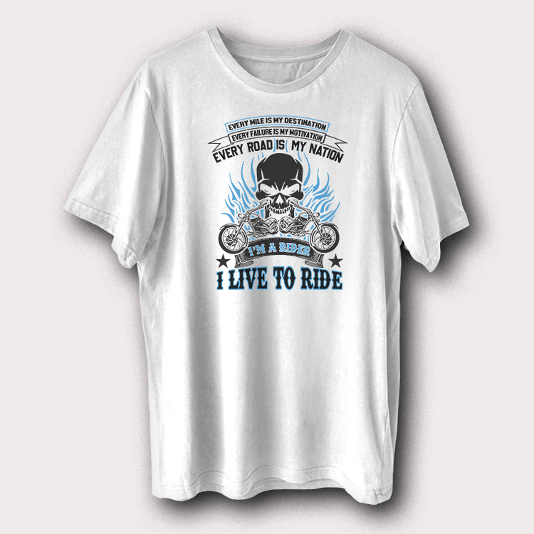 Every Road Is My Nation I Love To Ride Motorcycle Biker Men's T-Shirt