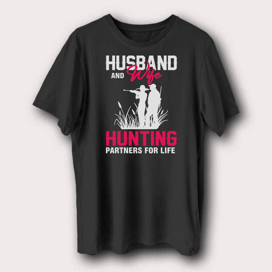 Husband And Wife Hunting Partners For Life Couple Hunters Men's T-Shirt