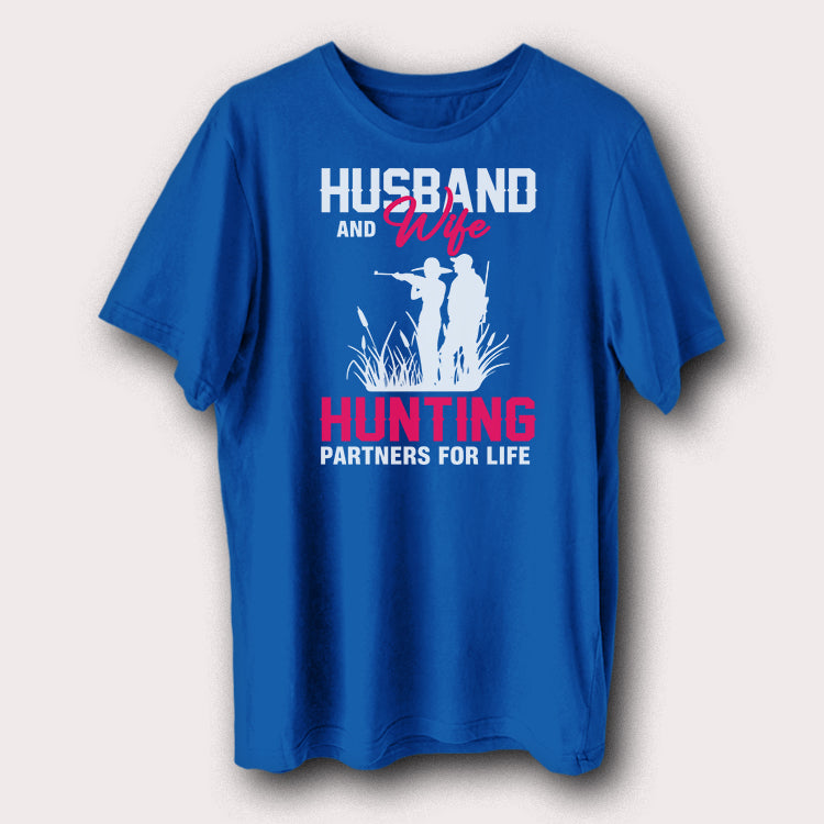 Husband And Wife Hunting Partners For Life Couple Hunters Men's T-Shirt