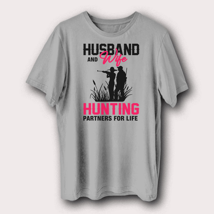 Husband And Wife Hunting Partners For Life Couple Hunters Men's T-Shirt