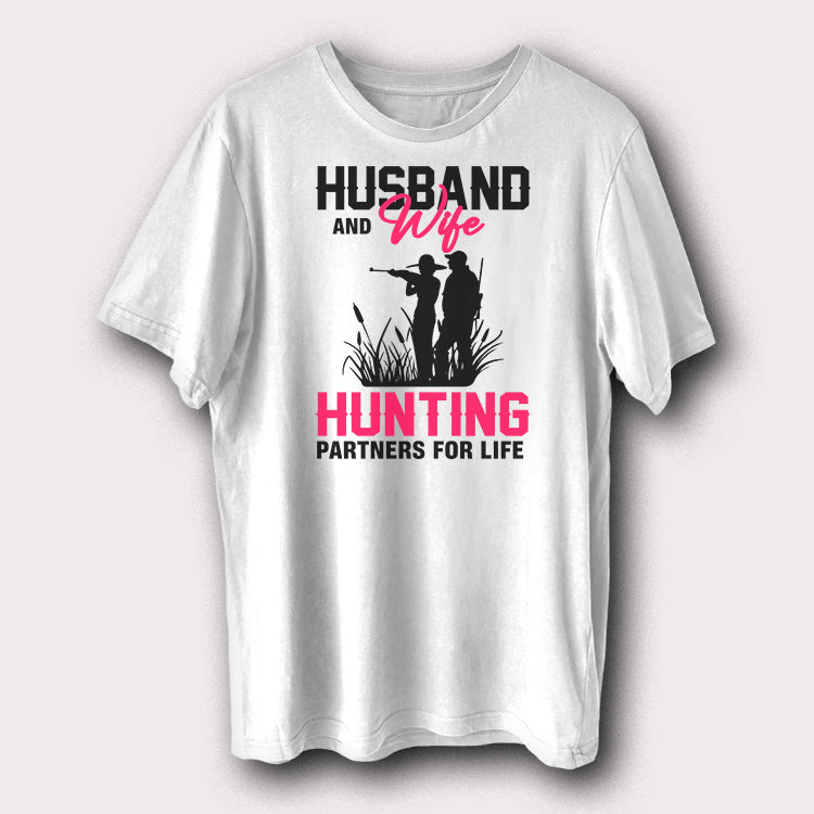 Husband And Wife Hunting Partners For Life Couple Hunters Men's T-Shirt