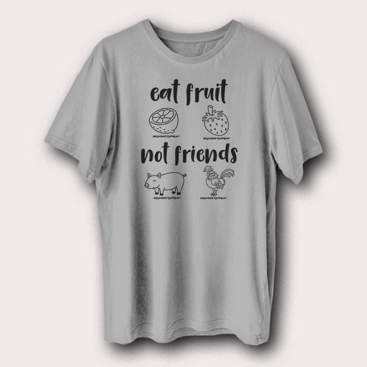 Eat Fruit Not Friends Funny Vegan Vegetarian Men's T-Shirt