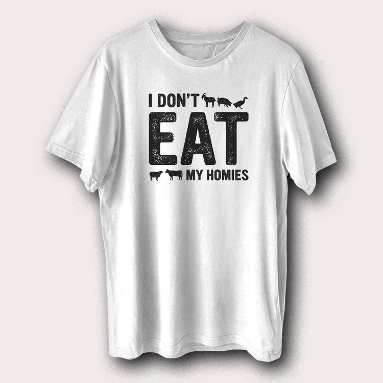 I Don't Eat My Homies Vegan Vegetarian Men's T-Shirt