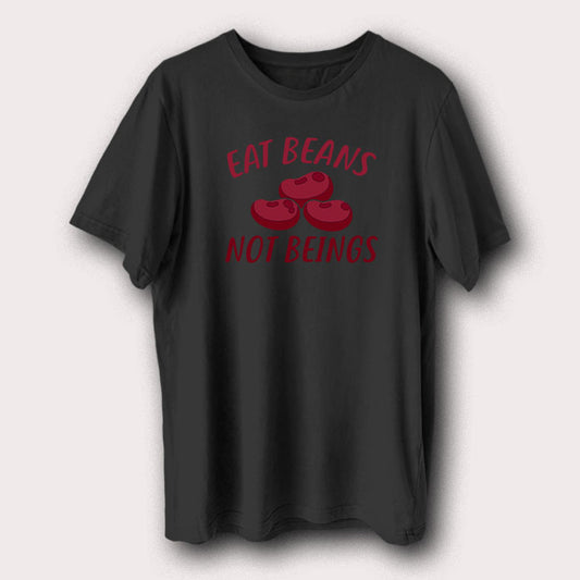 Eat Beans Not Beings Funny Vegan Vegetarian Men's T-Shirt
