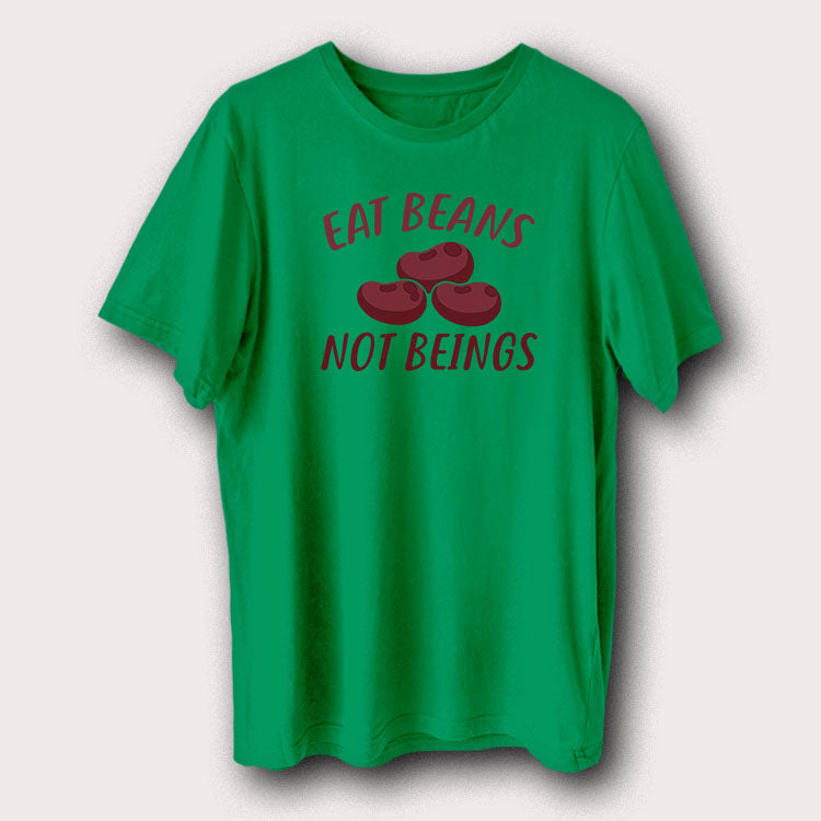 Eat Beans Not Beings Funny Vegan Vegetarian Men's T-Shirt