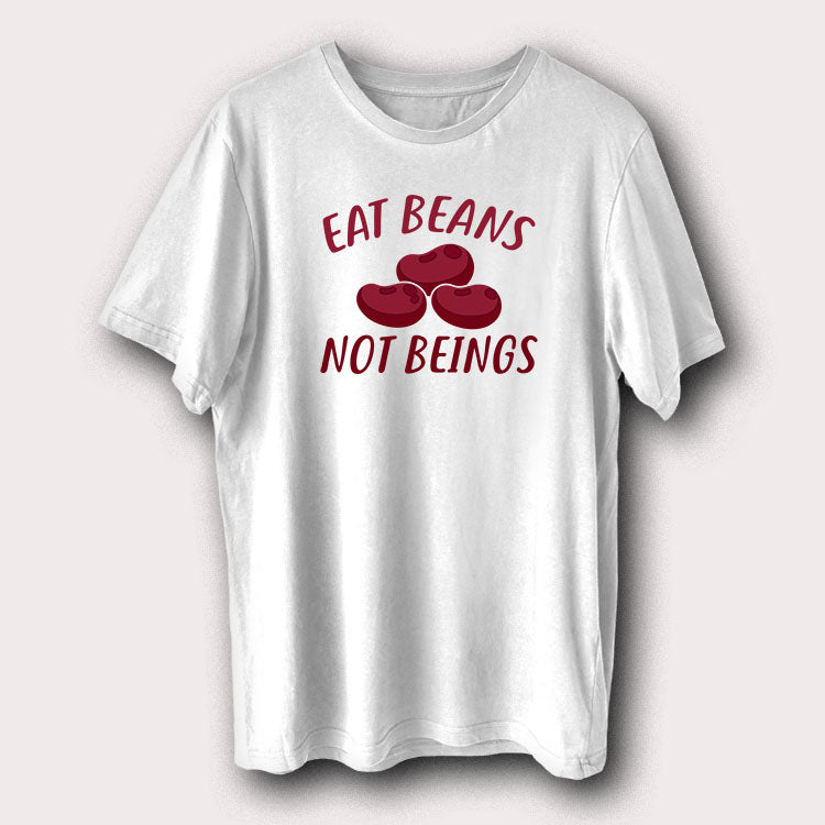Eat Beans Not Beings Funny Vegan Vegetarian Men's T-Shirt
