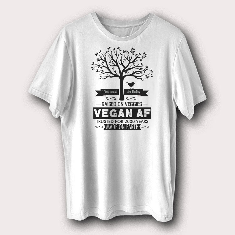 Raised On Veggies Vegan AF Made On Earth Vegetarian Men's T-Shirt