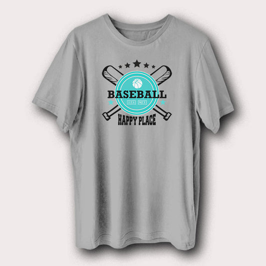 Baseball Is My Happy Place Baseball Fan Men's T-Shirt
