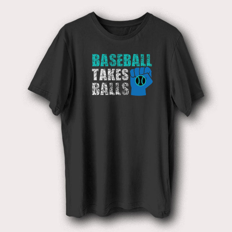 Baseball Takes Balls Funny Baseball Player Fan Men's T-Shirt