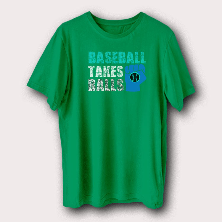 Baseball Takes Balls Funny Baseball Player Fan Men's T-Shirt