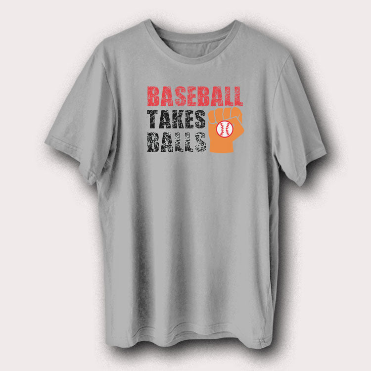 Baseball Takes Balls Funny Baseball Player Fan Men's T-Shirt