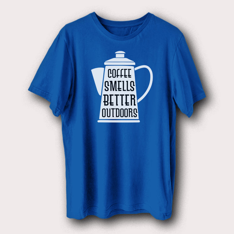 Coffee Smells Better Outdoors Coffee Lover Men's T-Shirt