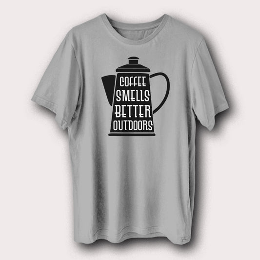 Coffee Smells Better Outdoors Coffee Lover Men's T-Shirt