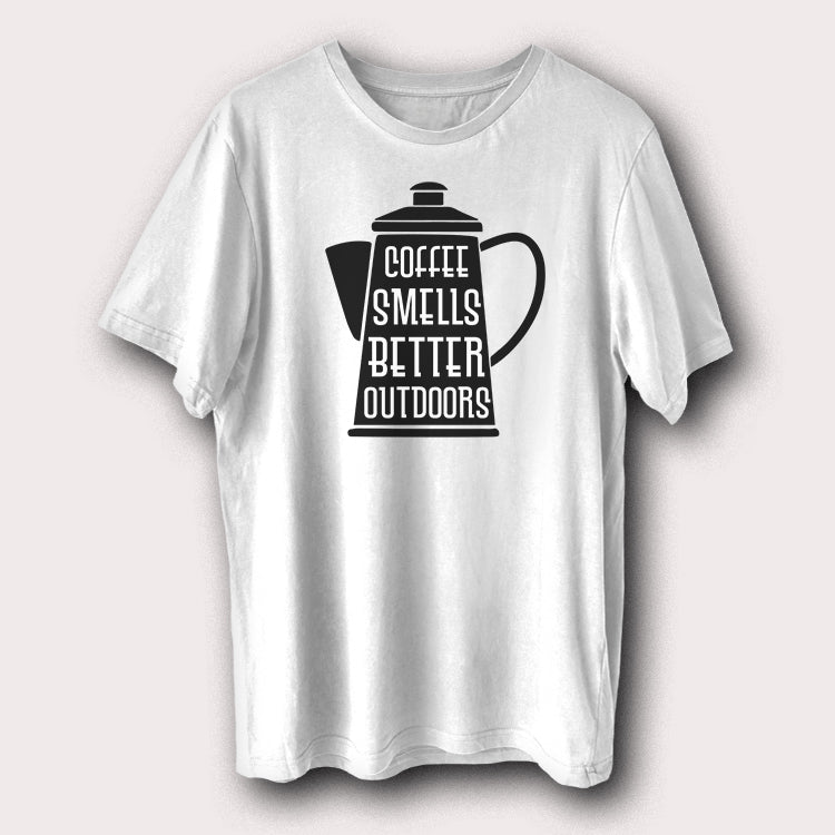 Coffee Smells Better Outdoors Coffee Lover Men's T-Shirt