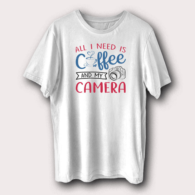 All I Need Is Coffee And My Camera Photographer Men's T-Shirt