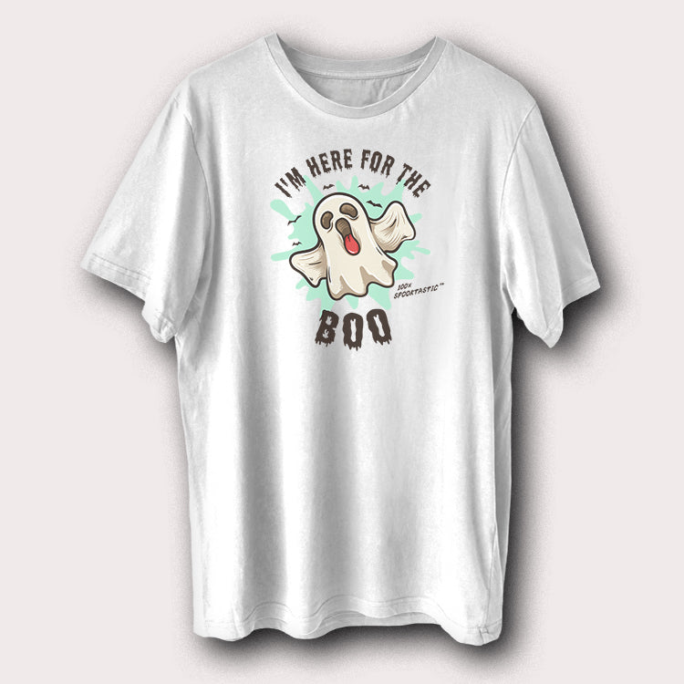 I'm Here For The Boo Ghost Halloween Men's T-Shirt