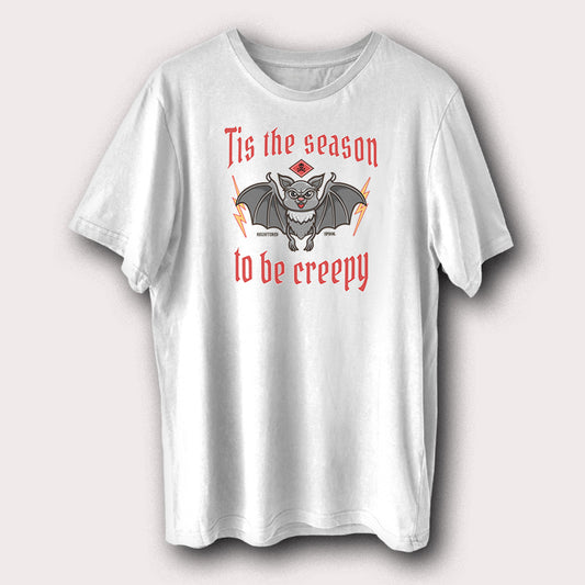 Tis The Season To Be Creepy Scary Bat Halloween Men's T-Shirt