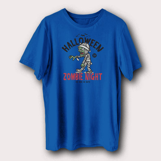 Halloween Zombie Night No One Is Safe Scary Halloween Men's T-Shirt