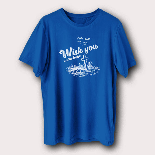 Wish You Were Here Bats Grave Halloween Men's T-Shirt