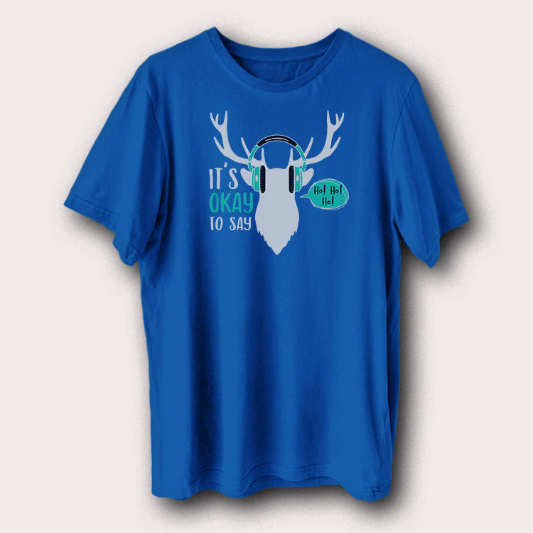 It’s Okay To Say Ho Ho Ho Christmas Day Xmas Santa Men's T-Shirt