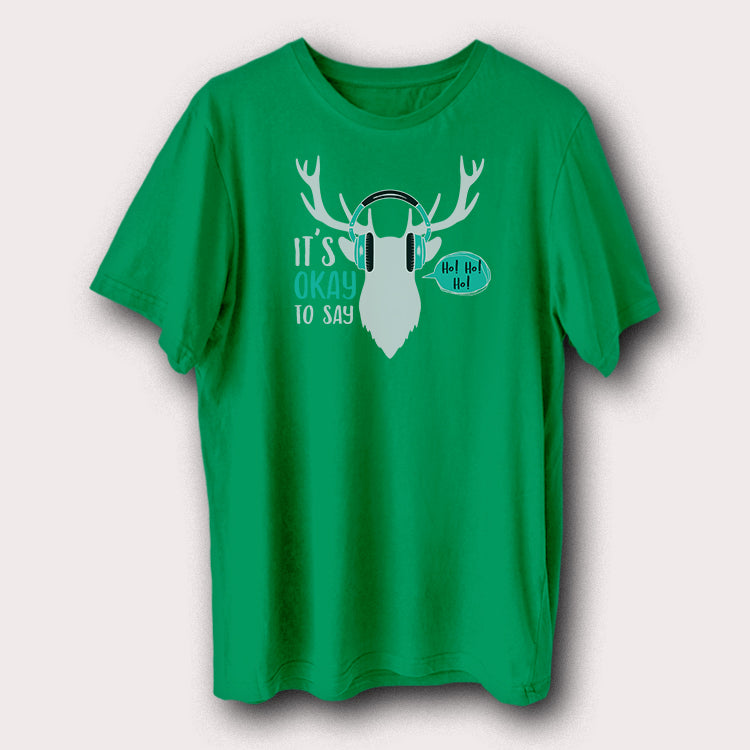 It’s Okay To Say Ho Ho Ho Christmas Day Xmas Santa Men's T-Shirt