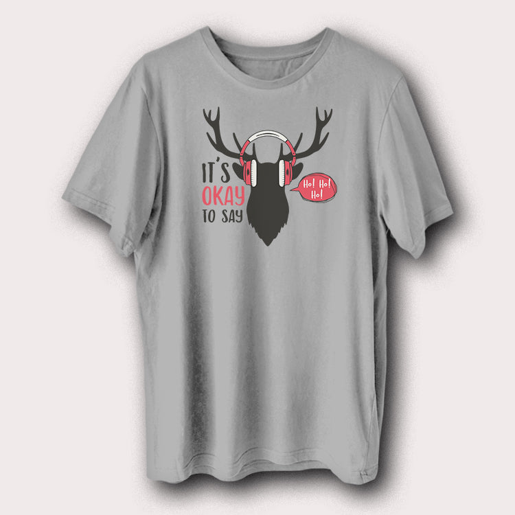 It’s Okay To Say Ho Ho Ho Christmas Day Xmas Santa Men's T-Shirt