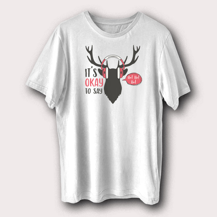 It’s Okay To Say Ho Ho Ho Christmas Day Xmas Santa Men's T-Shirt
