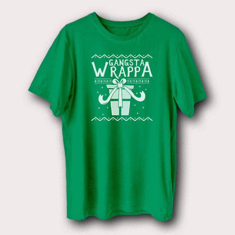 Gangsta Wrappa Gift Christmas Day Xmas Santa Men's T-Shirt