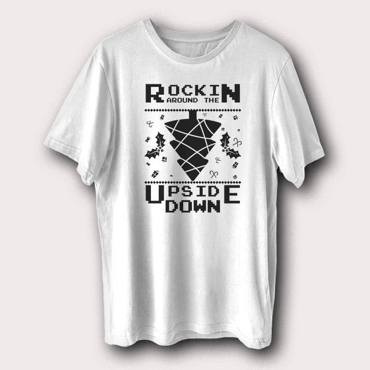 Rockin Around The Upside Down Christmas Day Xmas Santa Men's T-Shirt