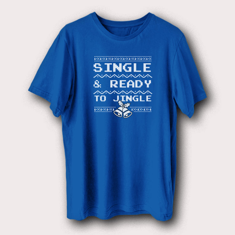 Single & Ready To Jingle Funny Christmas Xmas Santa Claus Men's T-Shirt
