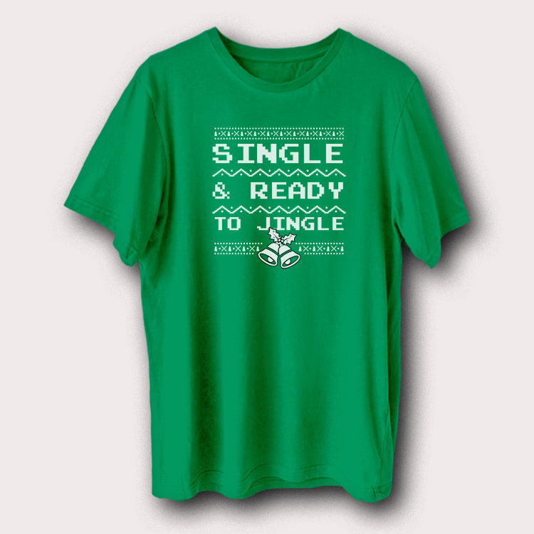 Single & Ready To Jingle Funny Christmas Xmas Santa Claus Men's T-Shirt