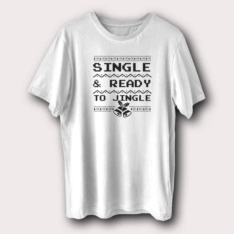 Single & Ready To Jingle Funny Christmas Xmas Santa Claus Men's T-Shirt