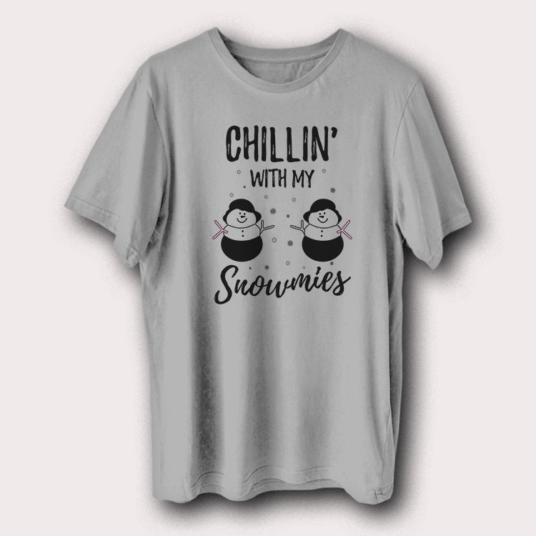 Chillin With My Snowmies Christmas Xmas Santa Claus Men's T-Shirt