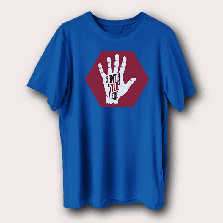Santa Stop Here Christmas Day Xmas Santa Claus Men's T-Shirt