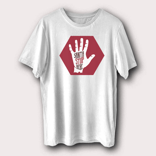 Santa Stop Here Christmas Day Xmas Santa Claus Men's T-Shirt