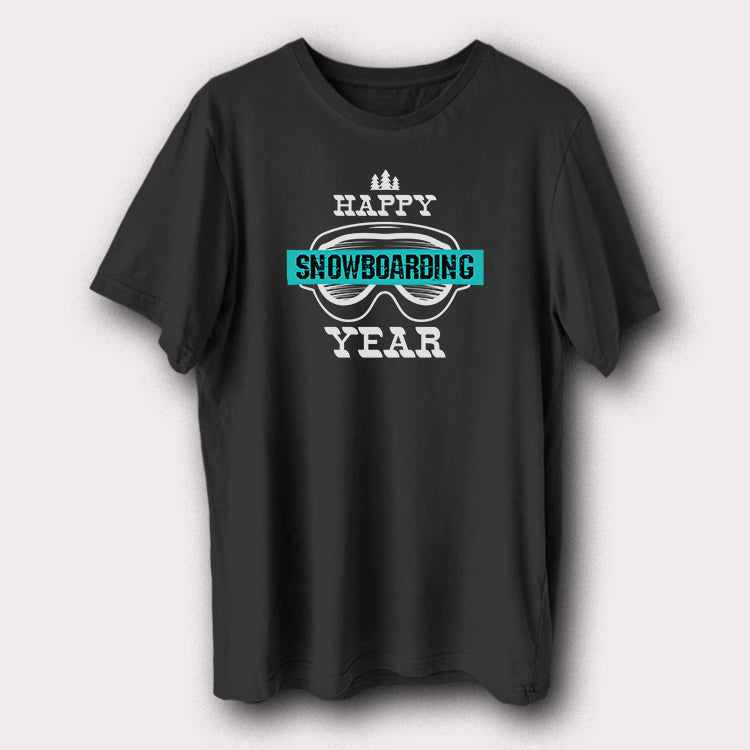 Happy Snowboarding Year Christmas Day Xmas Santa Claus Men's T-Shirt