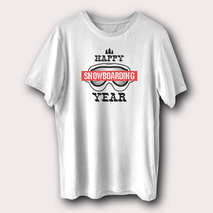 Happy Snowboarding Year Christmas Day Xmas Santa Claus Men's T-Shirt