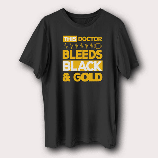 This Doctor Bleeds Black & Gold Doctor Hospital Medical Men's T-Shirt